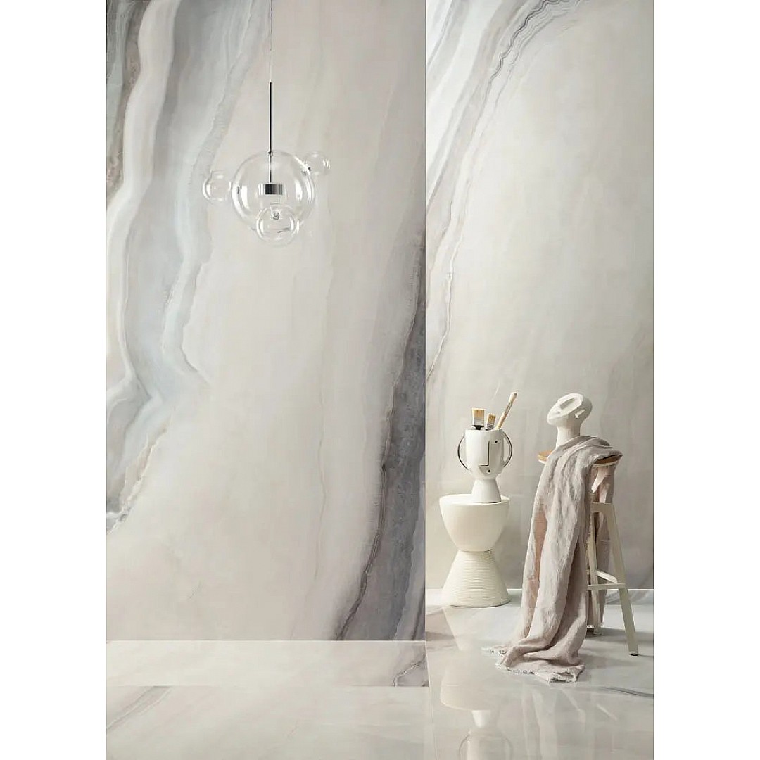 Гранитогрес White opal pol 119.8х239.8 – Tubadzin 11.4.44.0031 – снимка 3